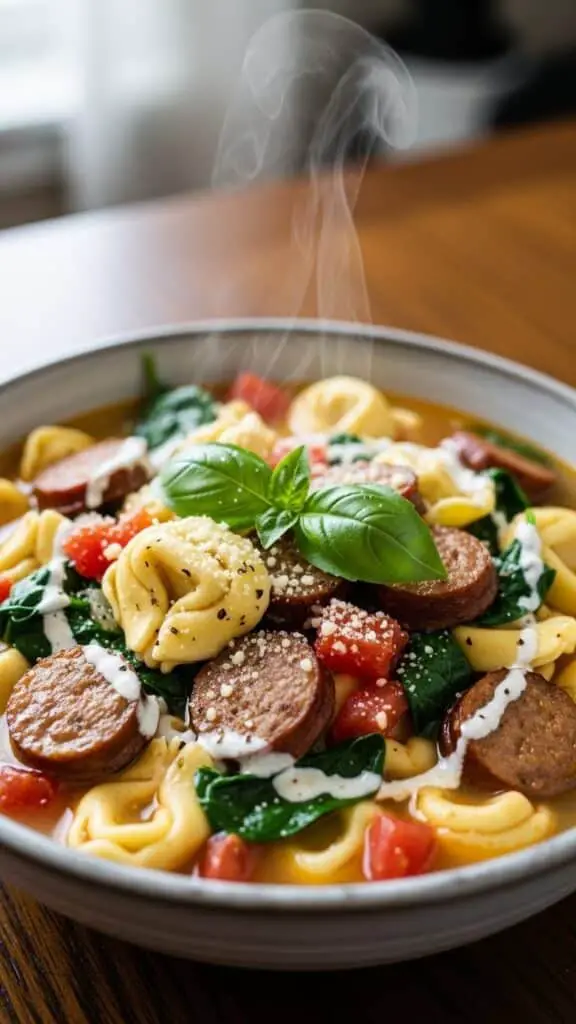 Creamy Tortellini & Sausage Soup