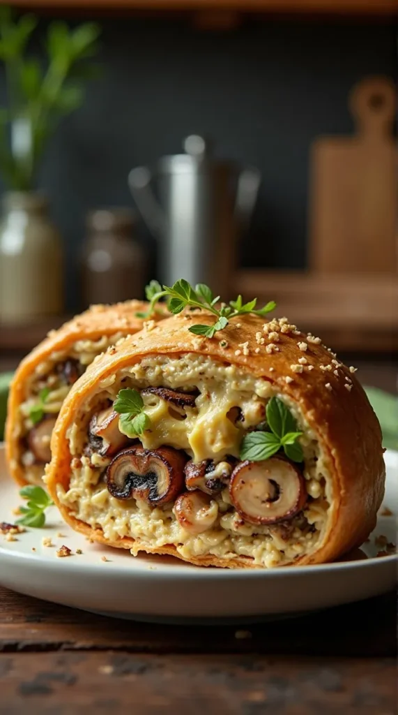 Creamy Vegan Mushroom Wellington