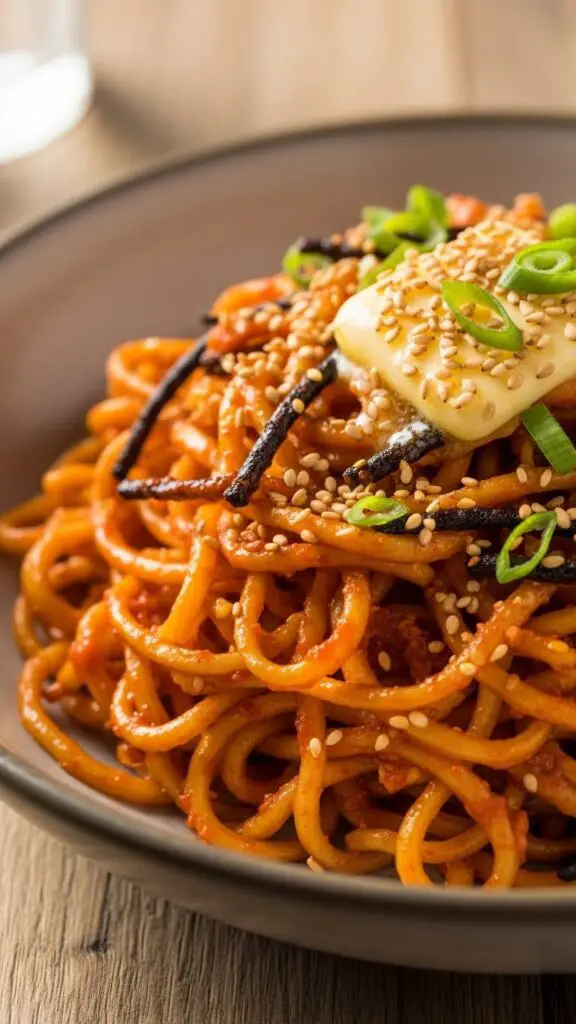 Crispy Gochujang Butter Noodles