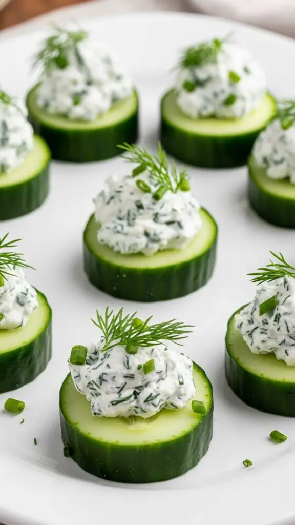 Cucumber Bites with Herbed Cream Cheese