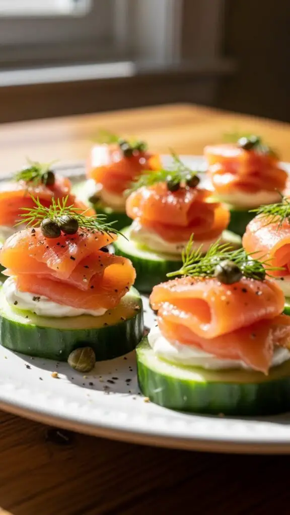 Cucumber Smoked Salmon Bites