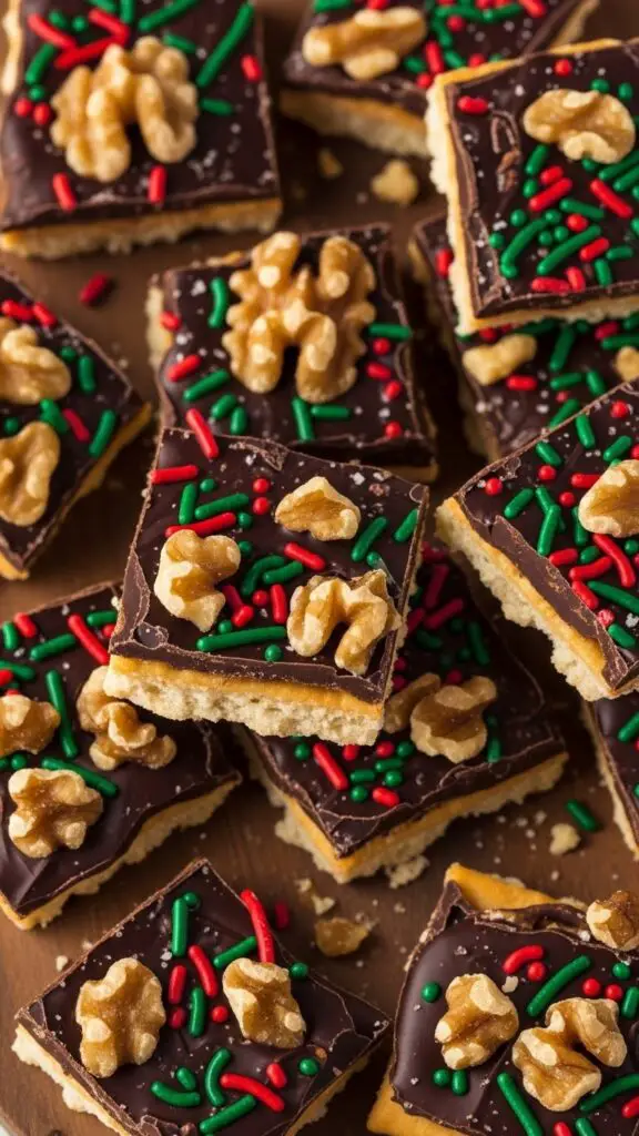 Dark Chocolate Walnut Christmas Crack