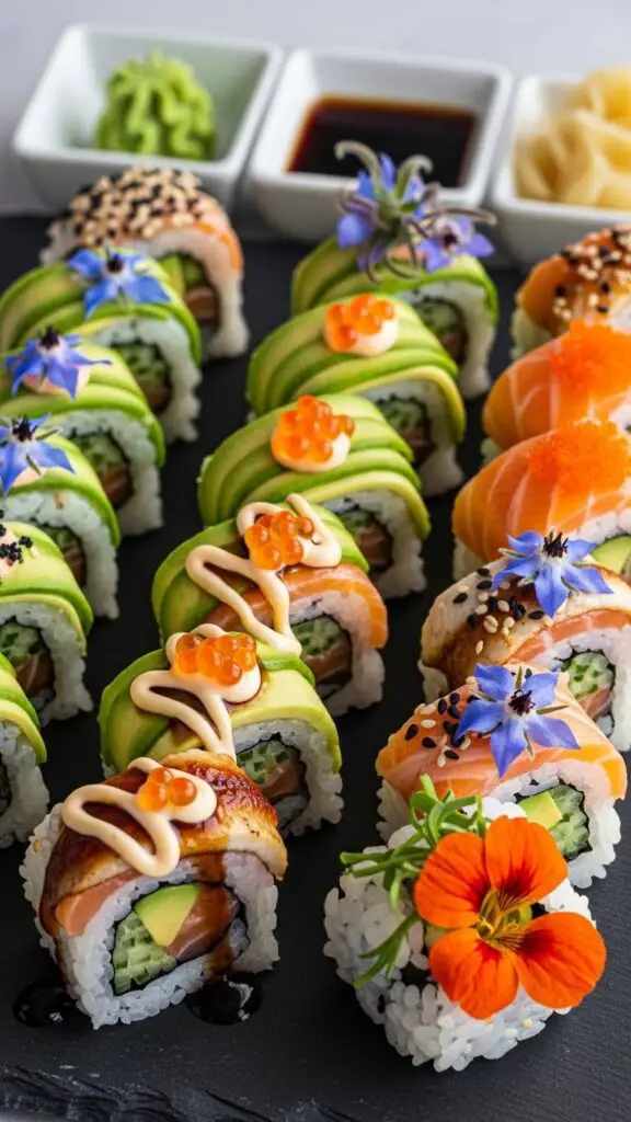 Decorated Sushi Rolls