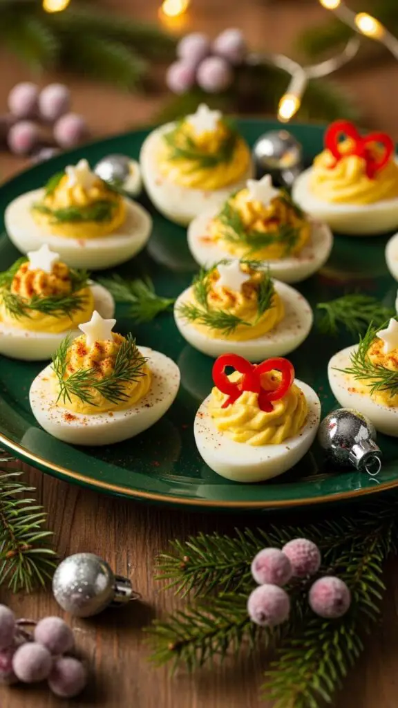 Deviled Eggs with a Holiday Twist