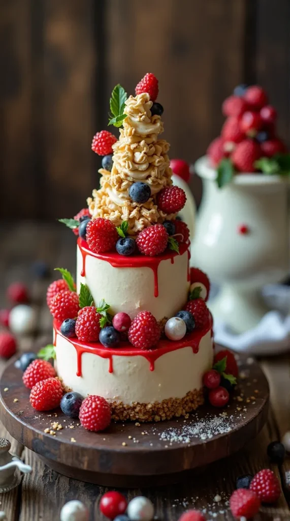 Easy No-Bake Christmas Cheesecake