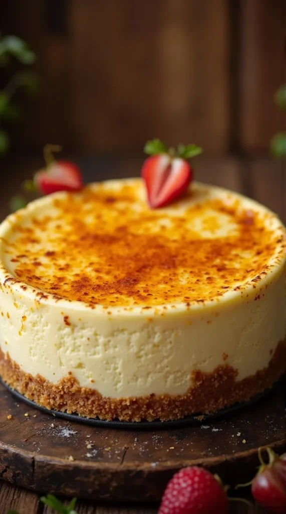 Eggnog Crème Brûlée Cheesecake