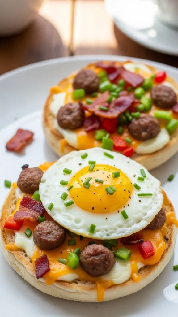 English Muffin Breakfast Pizza