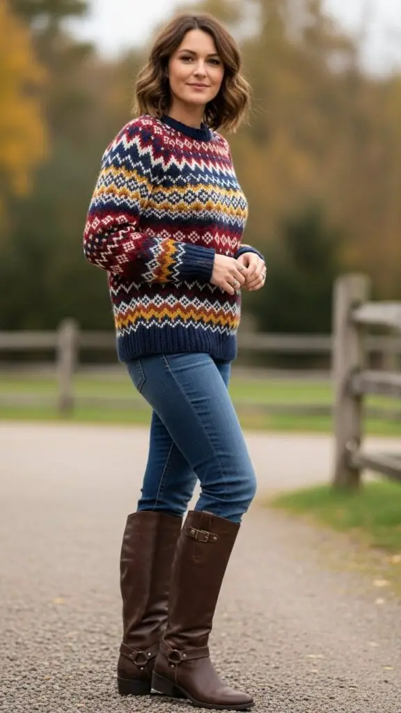 Fair Isle Sweater + Boots