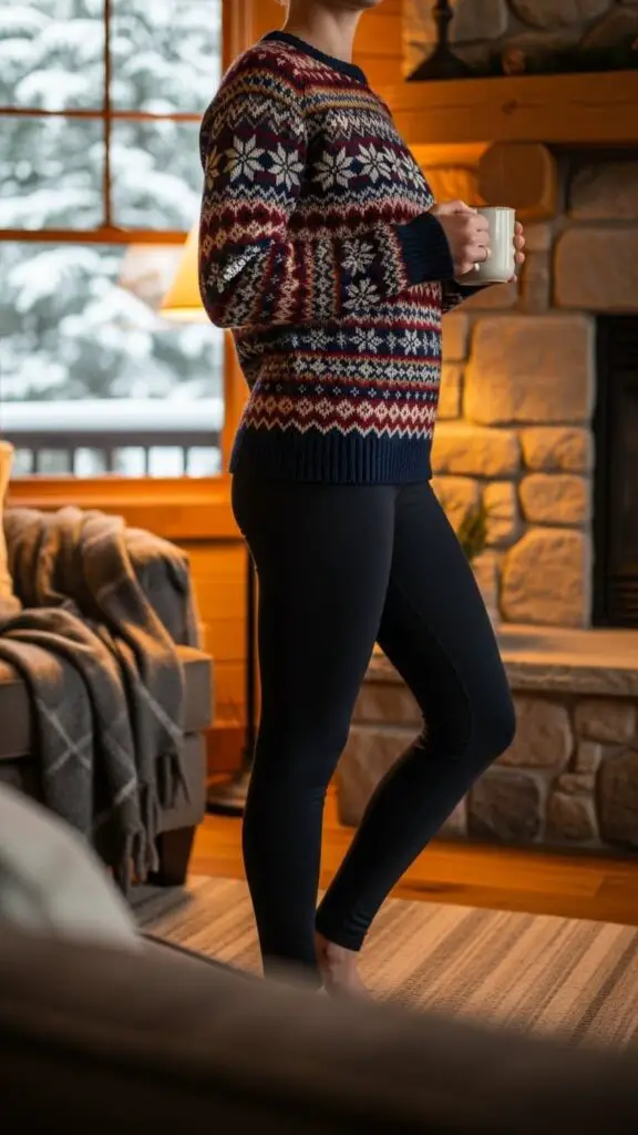 Fair Isle Sweater + Leggings