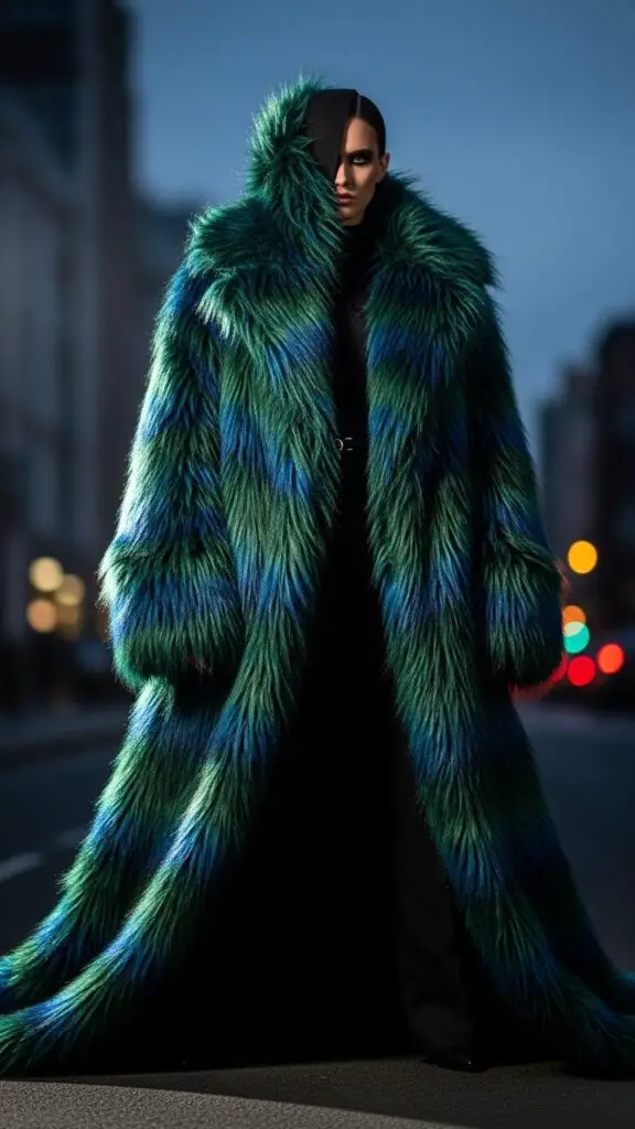 Faux Fur Coat Over Everything