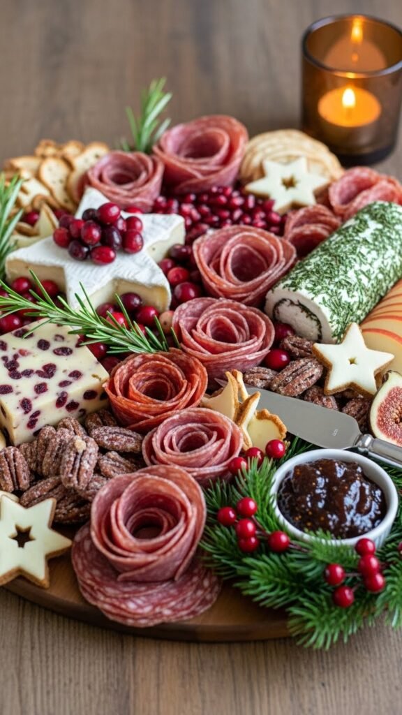 Festive Charcuterie Board with Holiday Twists