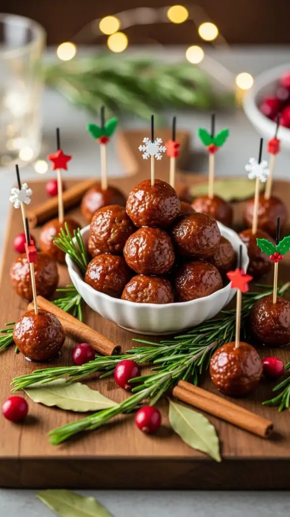 Festive Cocktail Meatballs