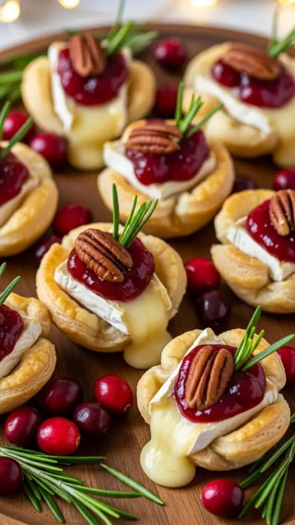 Festive Cranberry Brie Bites