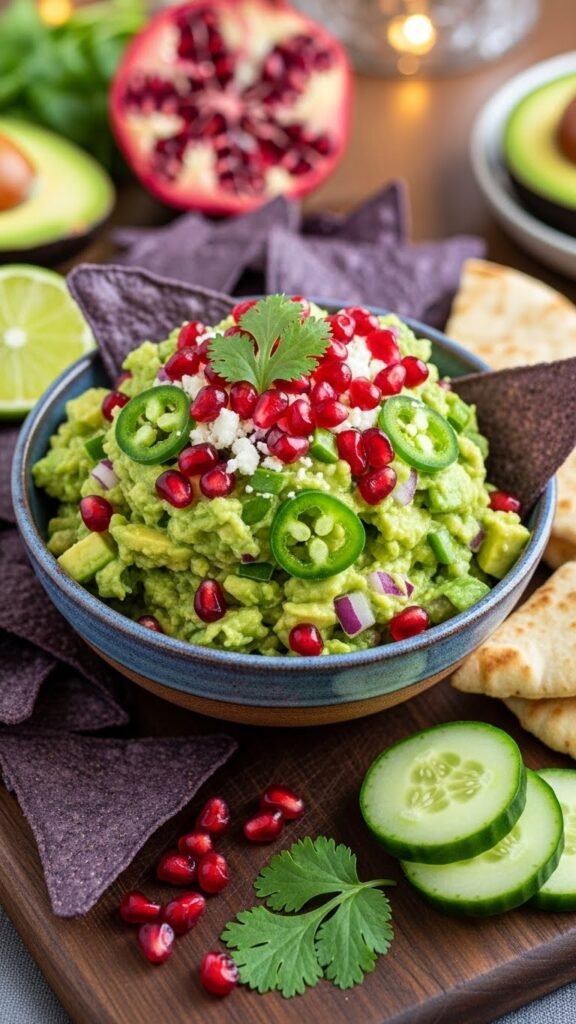 Festive Pomegranate Guacamole