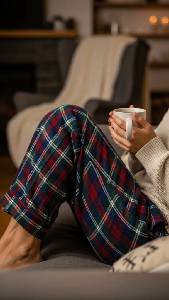 Flannel Plaid Pajama Pants + Cozy Top