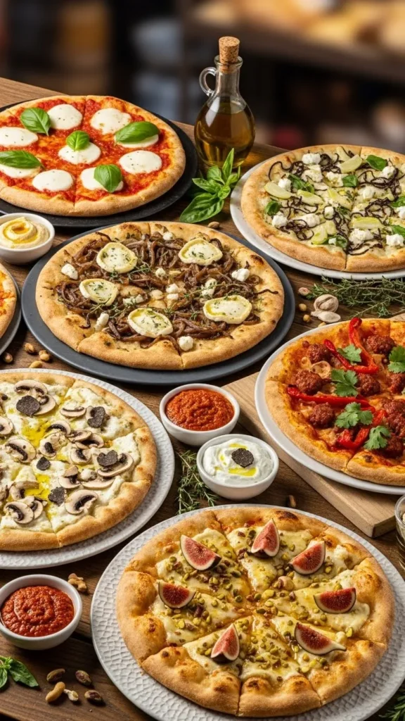 Flatbread Display with Flavor Variety