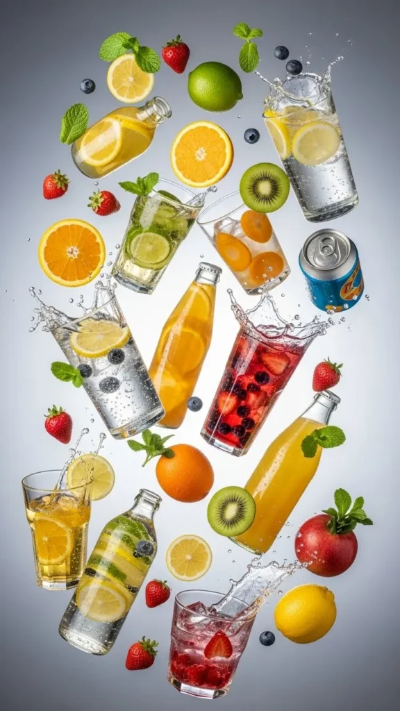 Floating Fruit & Drink Display