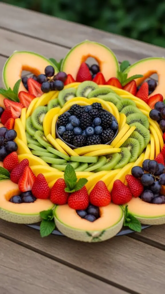 Flower-Shaped Fruit Platter