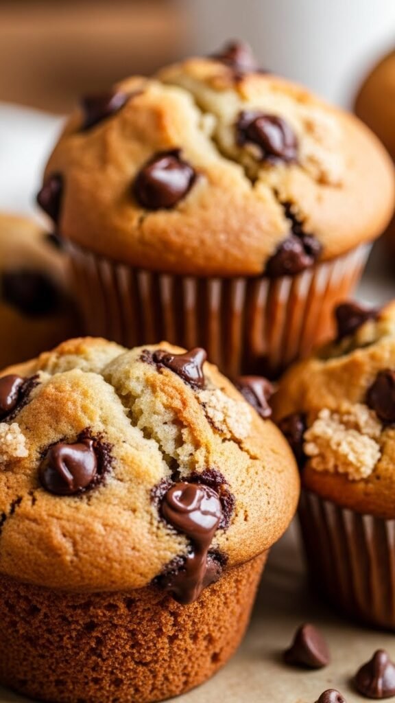 Fluffy Chocolate Chip Muffins