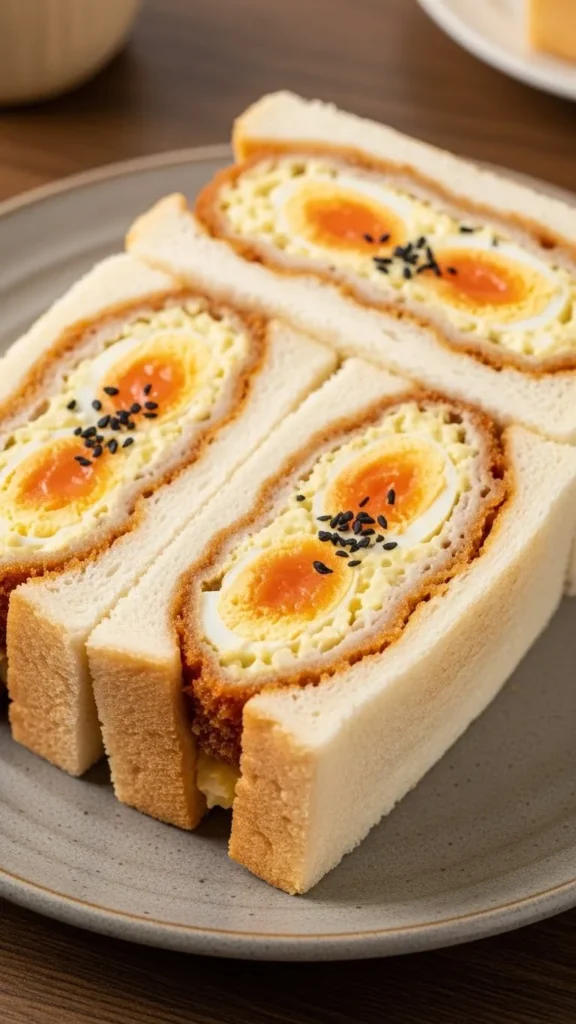 Fluffy Tamago Katsu Sando (Japanese Egg Salad Sandwich)