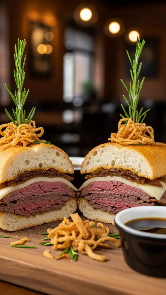 French Dip Sandwiches with Homemade Au Jus