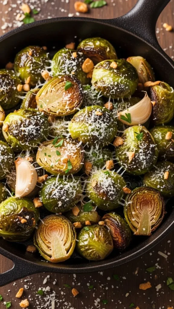 Garlic-Parmesan Roasted Brussels Sprouts