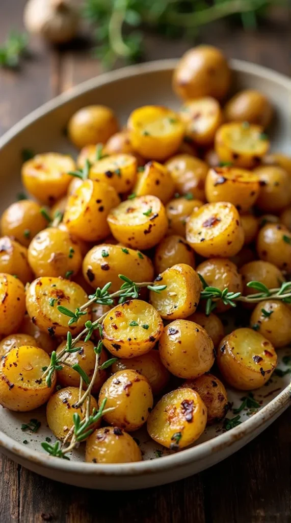 Garlic Rosemary Roasted Potatoes with Truffle Oil
