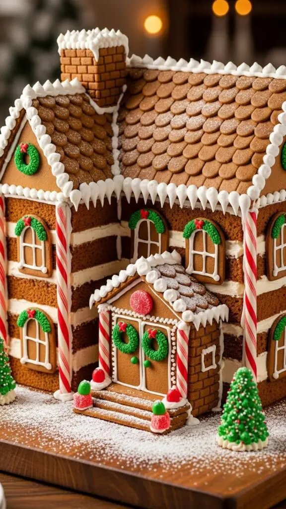 Gingerbread House Layer Cake
