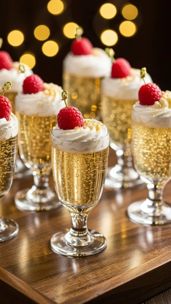 Glittery Champagne Jello Shots