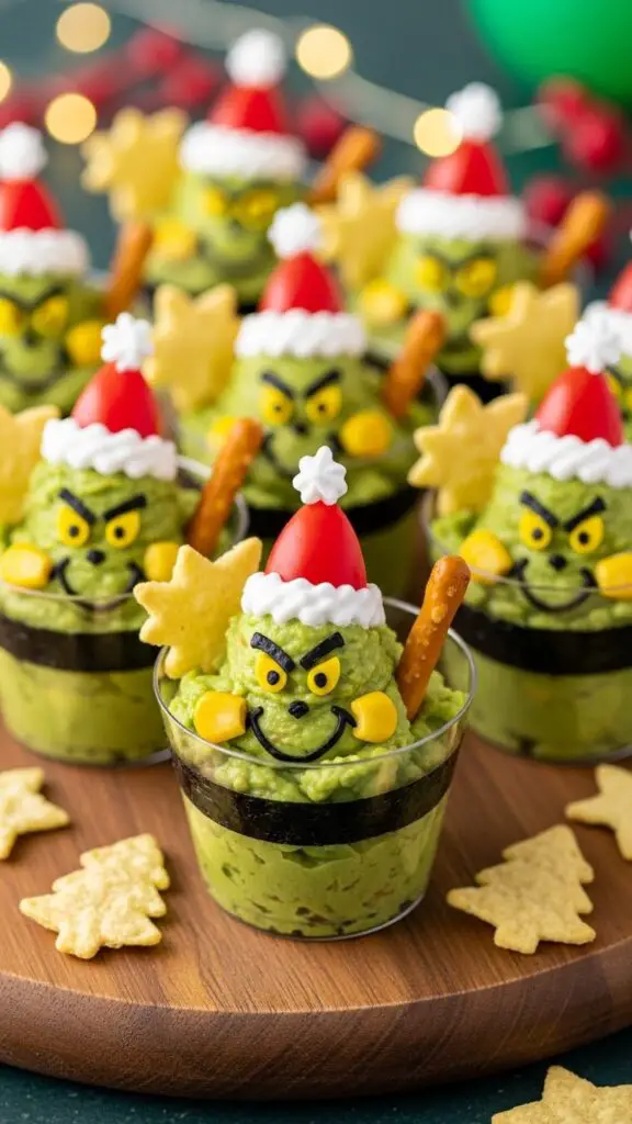 Grinch Guacamole Cups