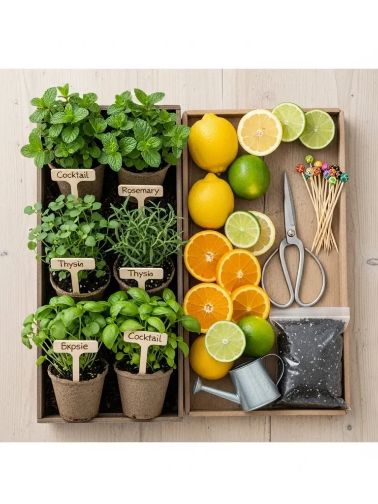 Herb & Citrus Cocktail Garnish Garden Kit