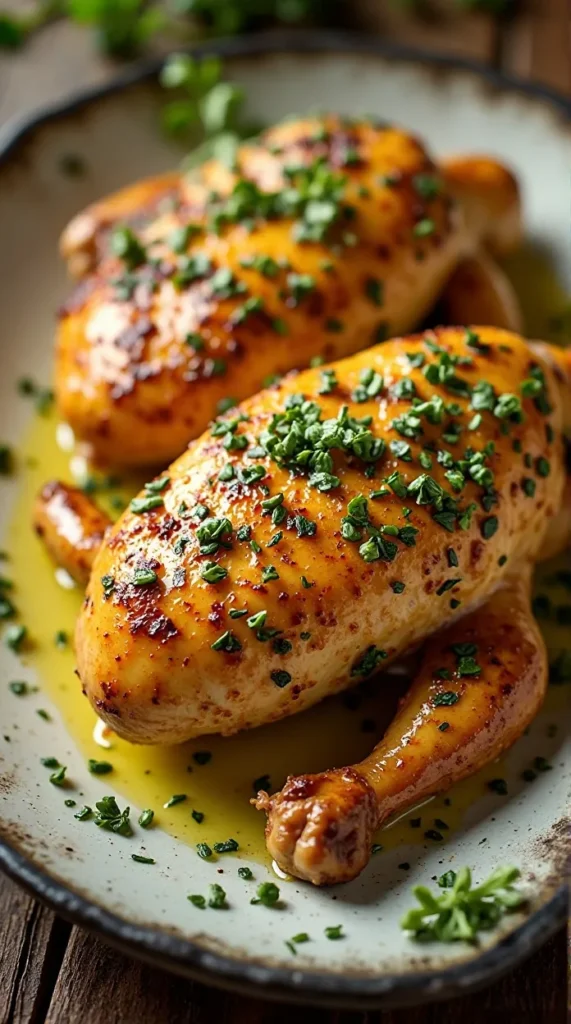 Herb-Roasted Chicken with Garlic Butter