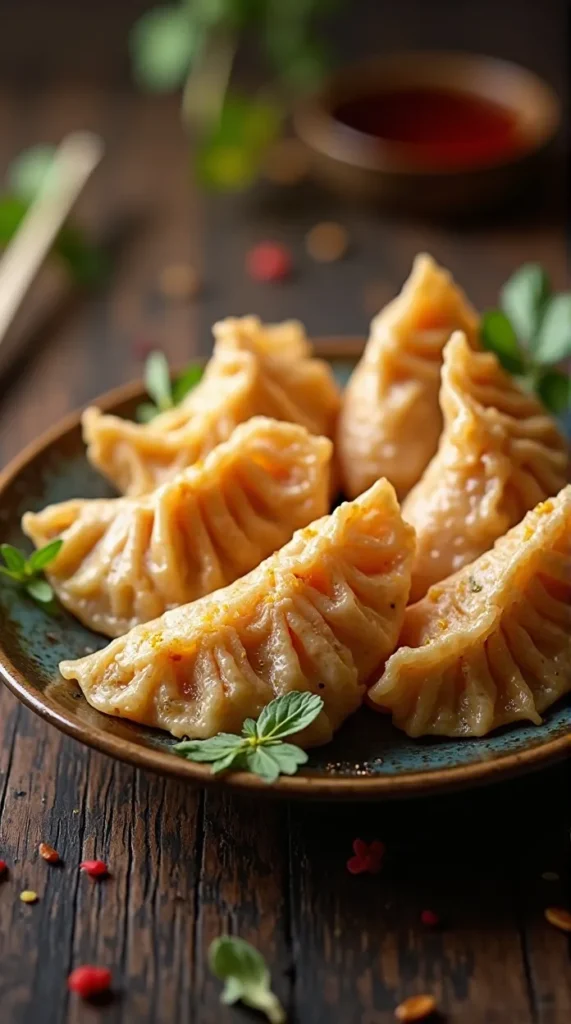 Homemade Gyoza with Lacy Wings