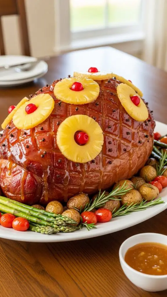 Honey-Glazed Ham with Pineapple Kick
