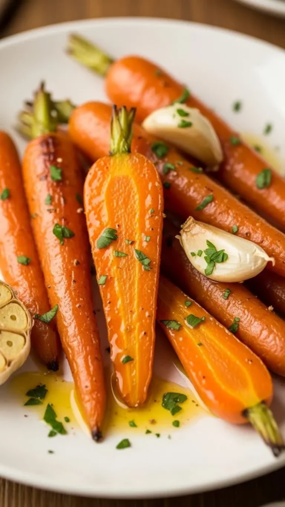 Honey-Roasted Carrots with Garlic Butter