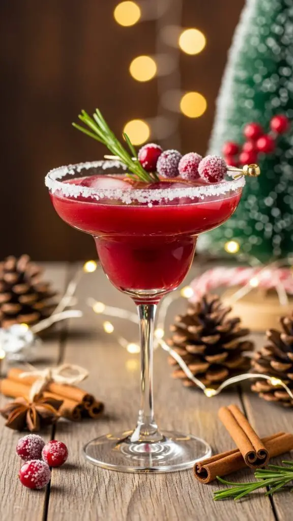. Classic Cranberry Christmas Margarita