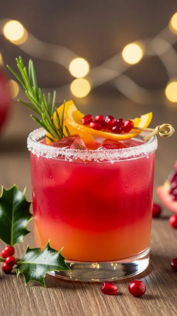 Pomegranate Orange Holiday Margarita