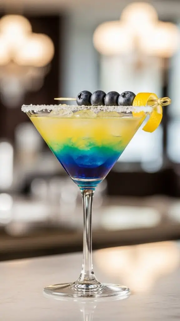 Blueberry Lemon Drop Martini (