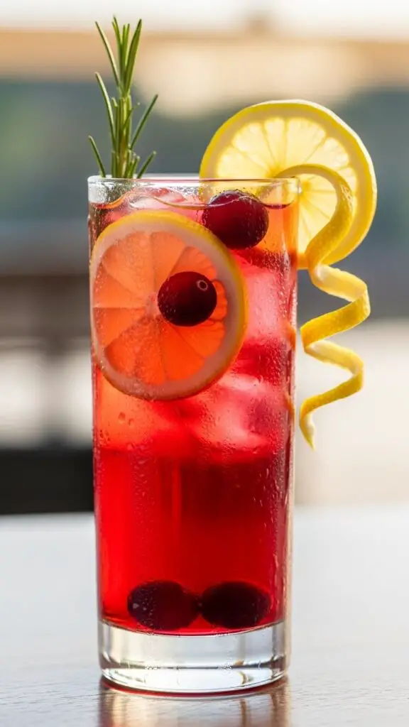 Cranberry Lemon Drop Vodka Spritze