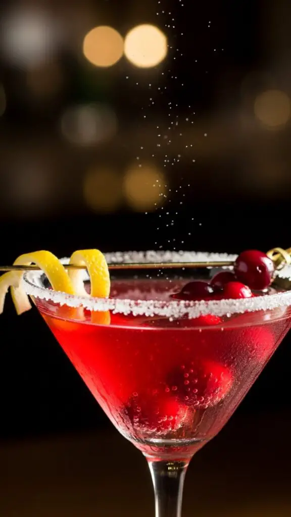 Sparkling Cranberry Lemon Drop Martin