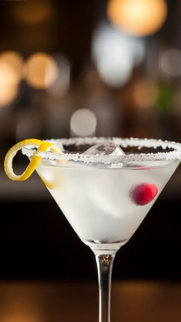 White Cranberry Lemon Drop Martini