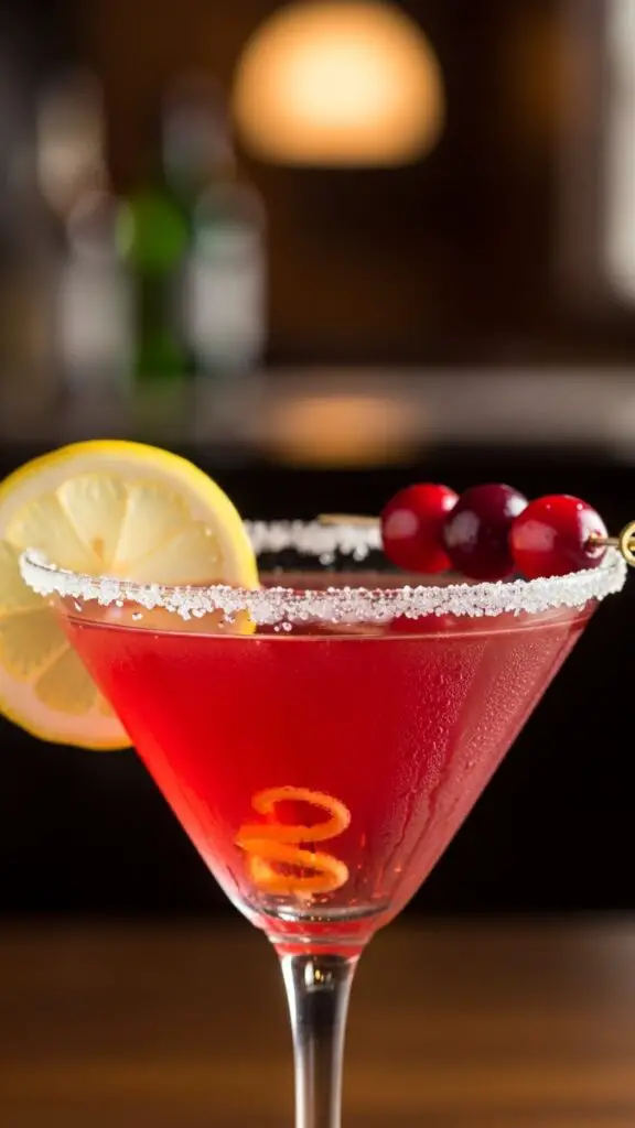 . Honey Cranberry Lemon Drop Martini