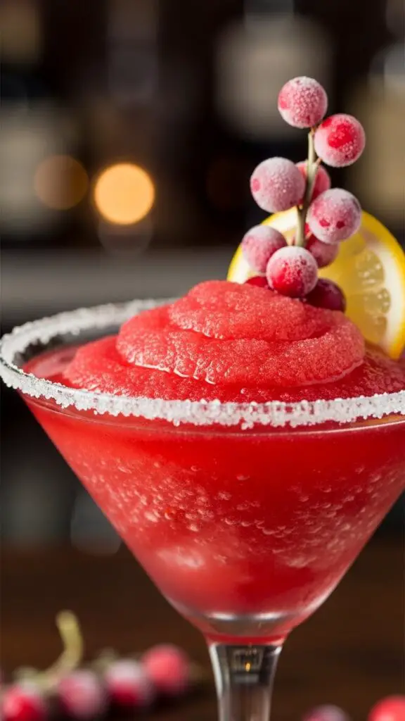 Frozen Cranberry Lemon Drop Martini