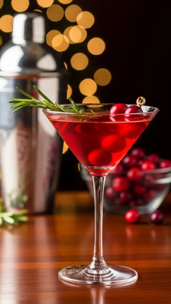 Classic Cranberry Christmas Martini