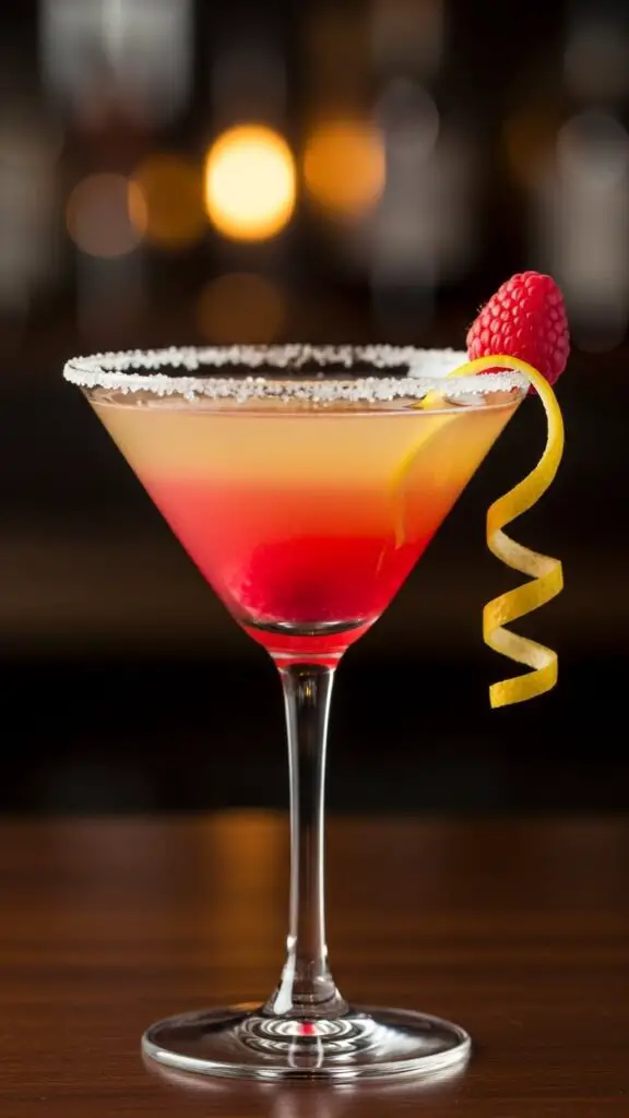 Raspberry Lemon Drop Martini