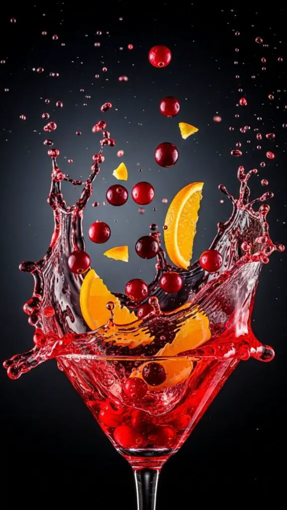 Cranberry Orange Martini Burst