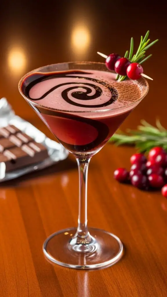 Chocolate Cranberry Martini Indulgence