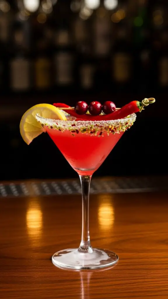 Spicy Cranberry Lemon Drop Martini