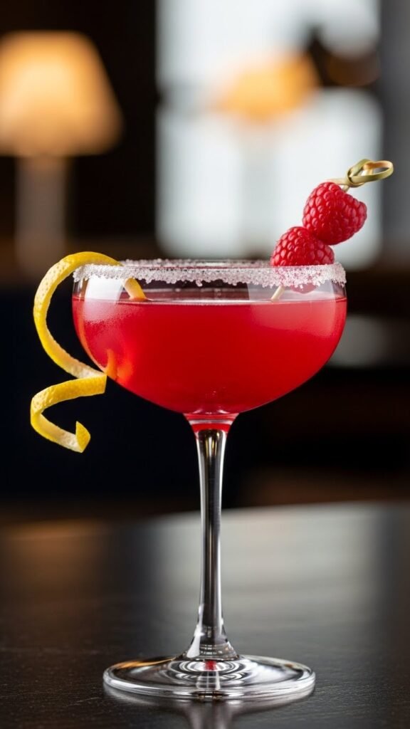 Raspberry Lemon Drop Martini for a