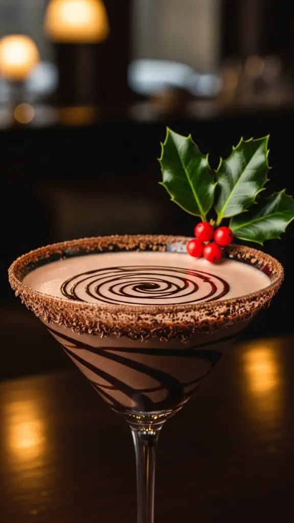 Chocolate Holly Martini